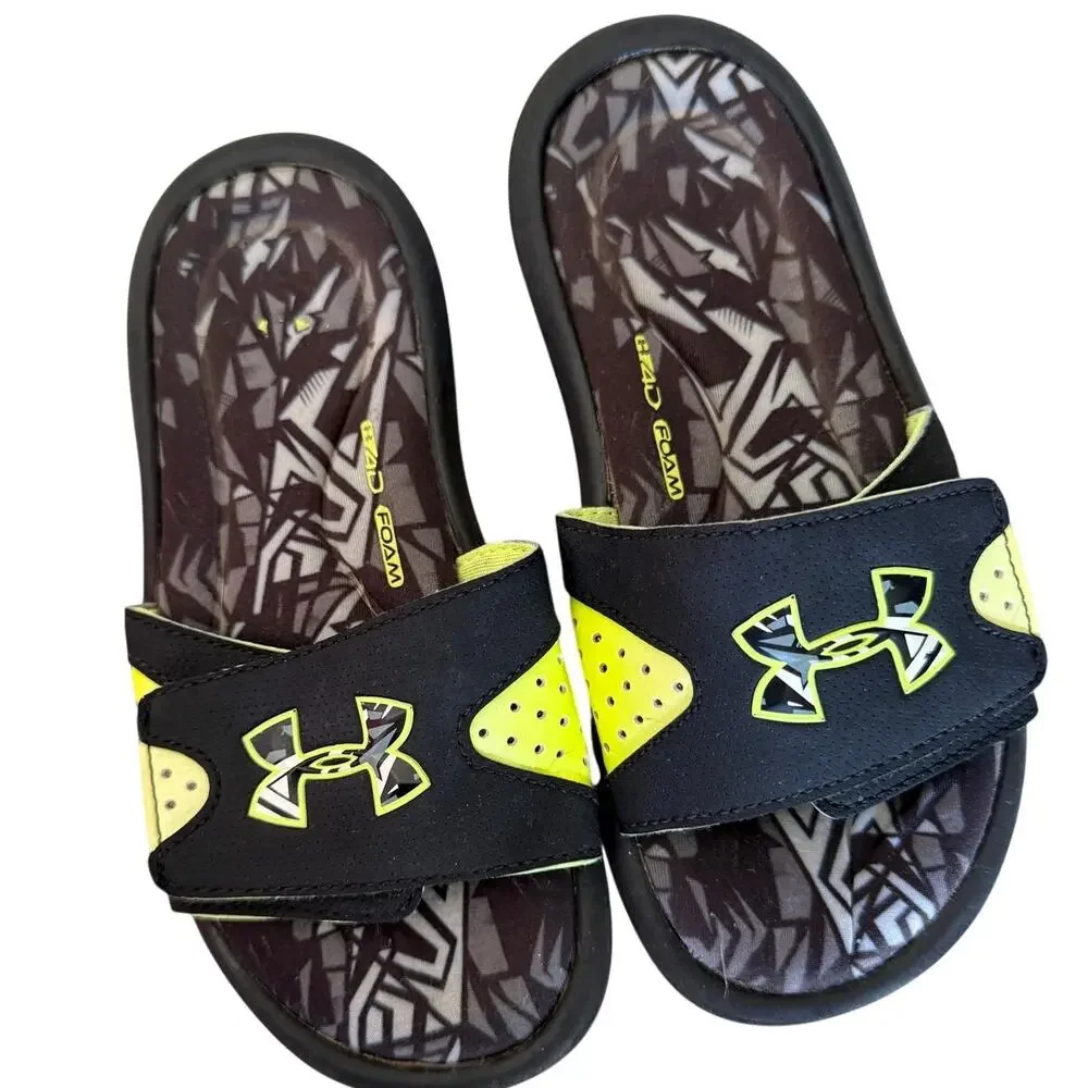 Under Armour black sandals size 2